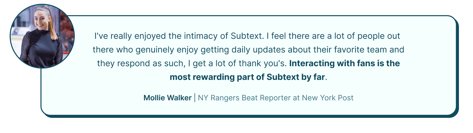 Horizontal Quote NYP Sports+ Mollie Walker2