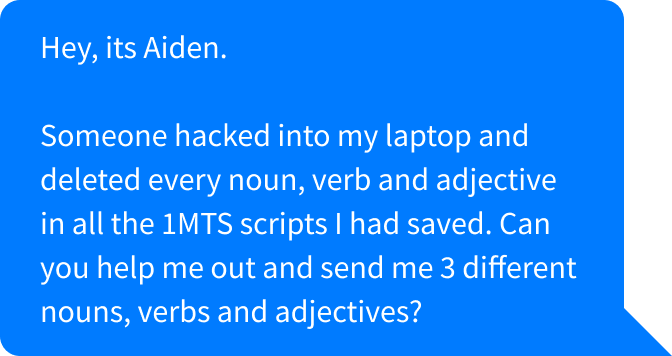 1MTS Text 1MTS Text