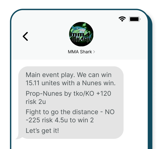 MMA Shark broadcast example MMA Shark broadcast example