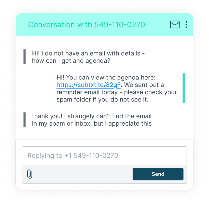 Marketing Brew SMS platform conversation HT B