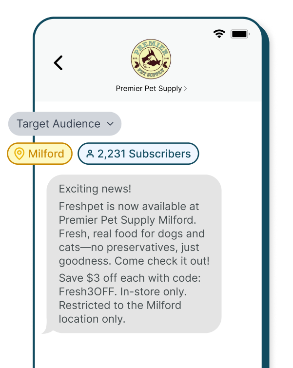Premier Pet Supply broadcast example Premier Pet Supply broadcast example