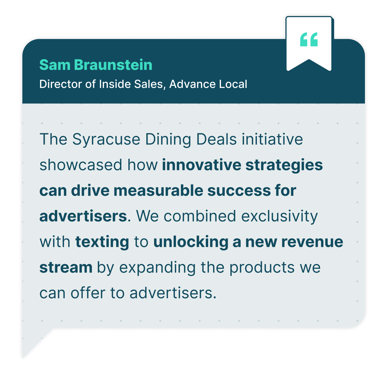 Sam Braunstein Syracuse Quote QC Sam Braunstein Syracuse Quote QC